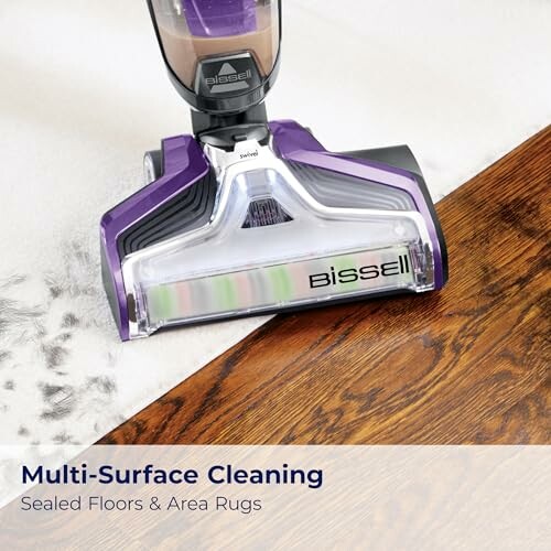 Bissell vacuum cleaning sealed floors and area rugs.
