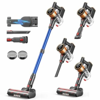 Cordless vacuum cleaner with multiple attachments and filters