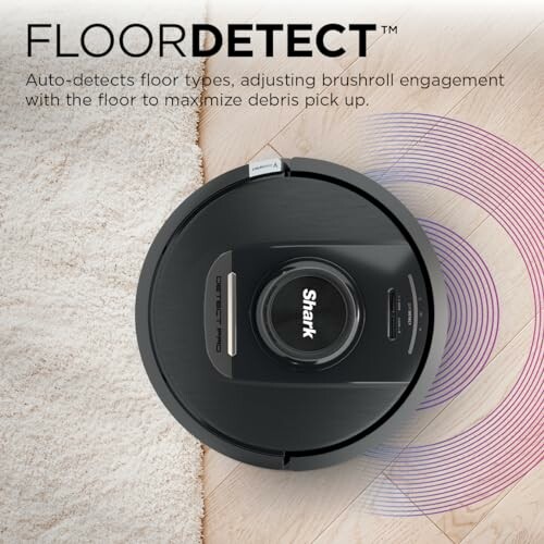 Vacuum cleaner with FloorDetect feature adjusting on carpet and hard floor.