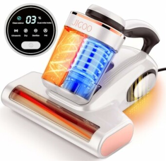 Handheld vacuum cleaner with display and colorful components