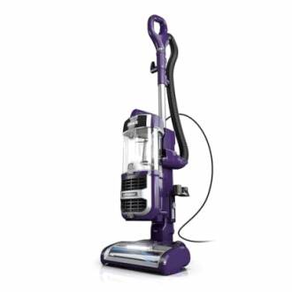 Purple upright vacuum cleaner