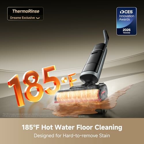 ThermoRinse 185°F hot water floor cleaner for tough stains.